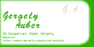 gergely auber business card